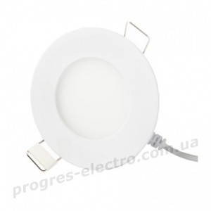 Світлодіодний світильник врізний ЄВРОСВІТЛО 3Вт коло LED-R-90-3 6400К