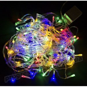 Гірлянда STARLIGHT бахрома мульти 100LED IP20 прозорий 3.2x0.7м