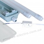 Світильник ЄВРОСВІТЛО LED-SH-40 2*1200 IP65 з лампами 18Вт 6400К та запобіжником PULS-10