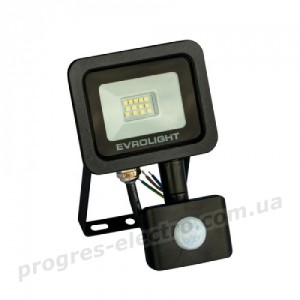 Прожектор світлодіодний з датчиком руху EVROLIGHT FM-01D-10 10W 6400К Прожектор світлодіодний з датчиком руху EVROLIGHT FM-01D-10 10W 6400К