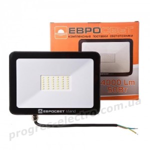 Прожектор світлодіодний ЄВРОСВІТЛО 50Вт 6400К EV-50-504 STAND-XL 4000Лм