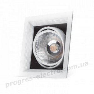 Карданний світильник Feron AL211 COB 30W біла рамка