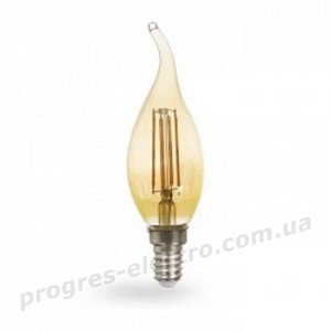Лампа світлодіодна Feron 1520 LB-159 золото 6W E14 2200K