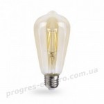Лампа світлодіодна Feron 25857 LB-764 ST64 золото 4W E27 2700K EDISON