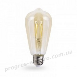Лампа світлодіодна Feron 25857 LB-764 ST64 золото 4W E27 2700K EDISON