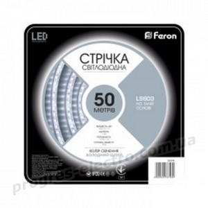 Світлодіодна стрічка Feron SANAN LS603 60SMD/м 12V IP20 білий
