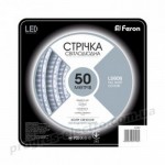 Світлодіодна стрічка Feron SANAN LS606 60SMD/м 12V IP20 білий