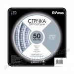 Світлодіодна стрічка Feron SANAN LS612 120SMD/м 12V IP22 білий