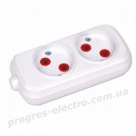 Колодка 2 гнізда 2-Gang Socket