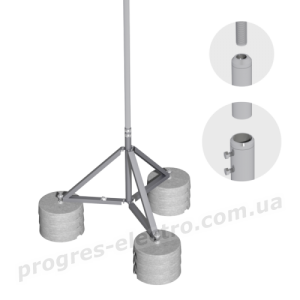 Блискавкоприймач з триногою 6 м L6000