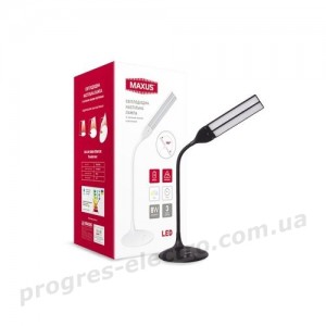 Настільна лампа розумна MAXUS DKL 8W (трансформ., акум., таймер, дим., темп.) чорна