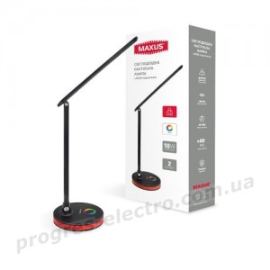 Настільна лампа MAXUS DL 10W 3CCT BL RGB