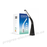 Настільна лампа розумна Intelite DL7 9W (USB, димінг, температура, звук) чорна