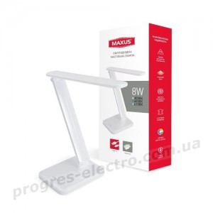 Настільна лампа MAXUS DL 8W 3CCT WH S