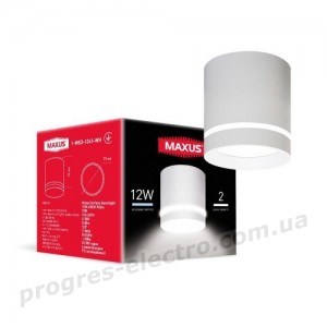 Світлодіодний світильник Maxus Surface Downlight 12W 4100K White