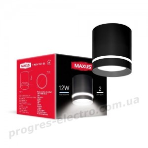 Світлодіодний світильник Maxus Surface Downlight 12W 4100K Black