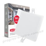 Світлодіодний світильник MAXUS SP edge 24W, 4100К (квадрат)