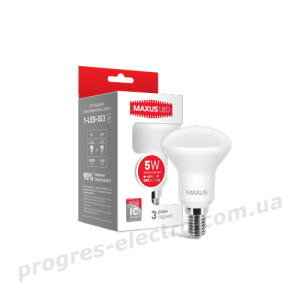 Лампа світлодіодна MAXUS R50 5W тепле світло E14 (1-LED-553)