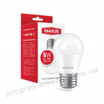 Лампа світлодіодна MAXUS 1-LED-742 G45 5W 4100K 220V E27