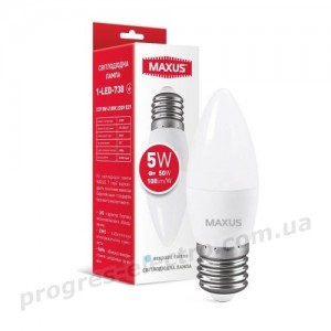 Лампа світлодіодна MAXUS C37 5W 4100K 220V E27