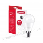 Лампа світлодіодна MAXUS G45 7W 3000K 220V E14