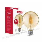 Лампа світлодіодна філаментна MAXUS G95 FM 7W 2700K 220V E27 золото
