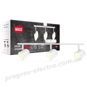 Спот світильник на 3 лампи MAXUS MSL-01C 3x4W 4100K білий