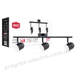 Спот світильник на 3 лампи MAXUS MSL-01C 3x4W 4100K чорний