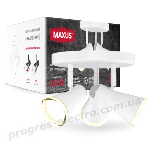 Спот світильник на 3 лампи MAXUS MSL-02R 3x4W 4100K білий