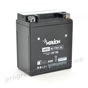 Акумуляторна батарея MC-YTX7L-BS, Black Case, 12V 7.0 Ah