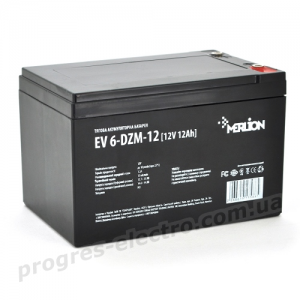 Акумуляторна батарея EV 6-DZM-12, 12V 12Ah M5 (болт)
