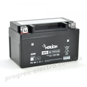 Акумуляторна батарея MC-YTX7A-BS, Black Case, 12V 7.0 Ah