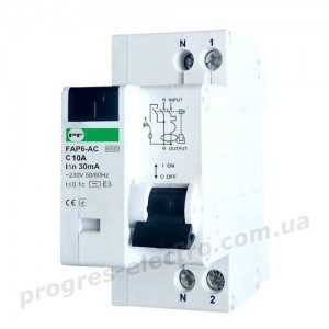 Автомат захисного відключення FAP6-AC 10A