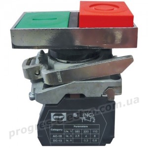 Вимикач кнопковий FP PrecLB з маркуванням 1NO 1NC 24V