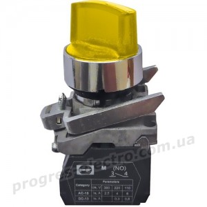 Вимикач кнопковий FP RECL 3 жовтий 2NО 110V