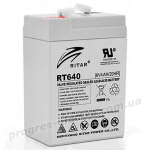 Акумуляторна батарея RT640 6V 4Ah