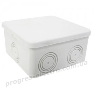 Коробка (32-21040-808) розподільна 80х80х40 сіра гладкостенная