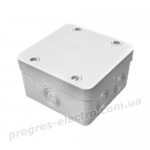 Коробка (032-21045-100) розподільна 100х100х50 сіра гладкостенная