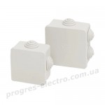 Коробка (03221003656) розподільна 65x65x40 сіра з кабельними вводами
