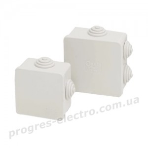Коробка (03221003656) розподільна 65x65x40 сіра з кабельними вводами