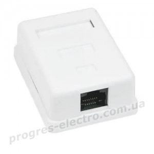 MB-UTP1 Розетка 1-портова RJ45 UTP, біла, 5E