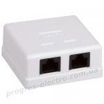 MB-UTP2 Розетка 2-портова RJ45 UTP, біла, 5E