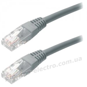 Патч-корд UTP Cat.5e 1M сірий