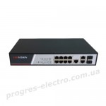 Комутатор DS-3E2310P керований PoE з 8 портами Fast Ethernet