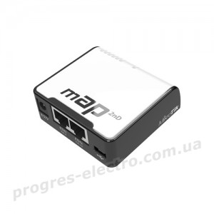 Точка доступу mAP (RBmAP2nD) 2.4GHz Wi-Fi з 2-портами Ethernet