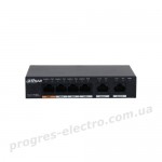 Комутатор DH-PFS3006-4GT-60 4-портовий РоЕ