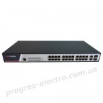 Комутатор DS-3E2326P керований PoE з 24 портами Fast Ethernet