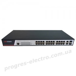 Комутатор DS-3E2326P керований PoE з 24 портами Fast Ethernet
