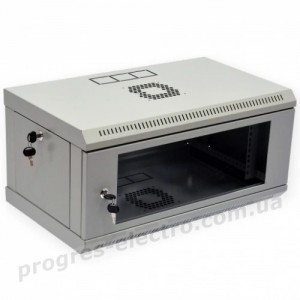 Шафа UA-MGSWL435G 19" 4U, 600x350x284мм (Ш*Г*В), економ, акрилове скло, сірий