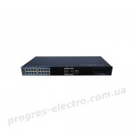 Комутатор UTP7216E-POE-L2 16-портовий керований PoE